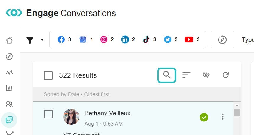 Engage: Search For Social Profiles & Handles by Name in Conversations